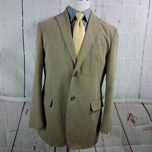 Pronto Uomo Size L 2 Button Tan Cotton Blazer Spor